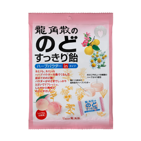 龍角散ののどすっきり飴<br class='u-pc'>ハーブパウダーinタイプ<br class='u-pc'>しとやか白桃味