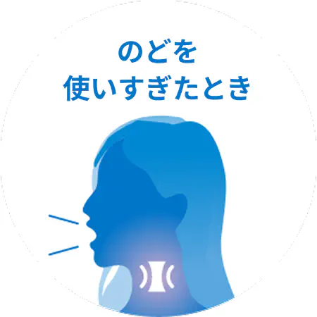 のどを使いすぎたとき