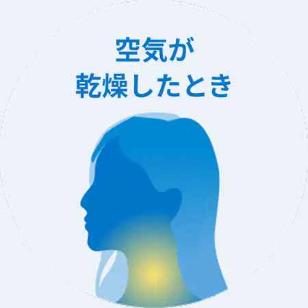 空気が乾燥したとき
